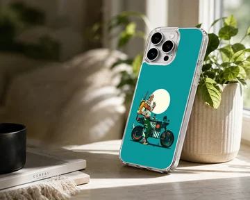 Dynamic anime motorcycle design on phone case. — Lifestyle