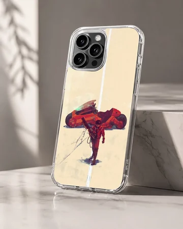 Anime motorcycle design with rider on phone case — Hero