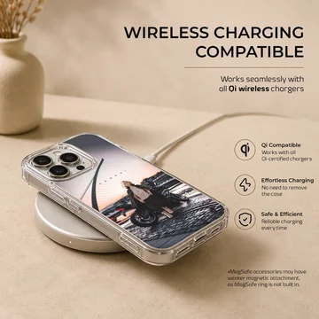 Anime motorcycle illustration on phone case — Charging