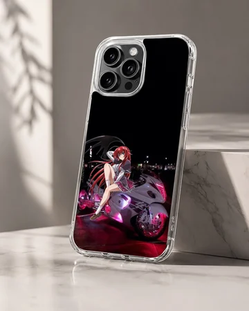 Anime motorcycle digital illustration on a phone case — Hero