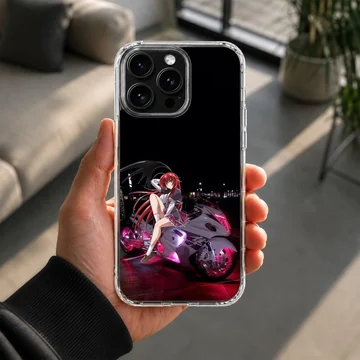 Anime motorcycle digital illustration on a phone case — Lifestyle