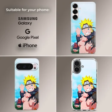 Anime N201 Hero characters on phone case — Collage
