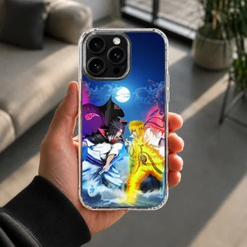 Vibrant anime battle scene on phone case — Lifestyle