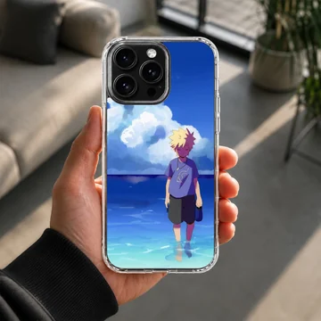Anime N203 phone case featuring a heroic character by the ocean — Lifestyle
