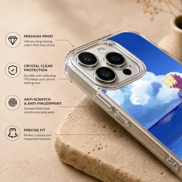 Anime N203 phone case featuring a heroic character by the ocean — Info