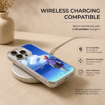 Anime N203 phone case featuring a heroic character by the ocean — Charging