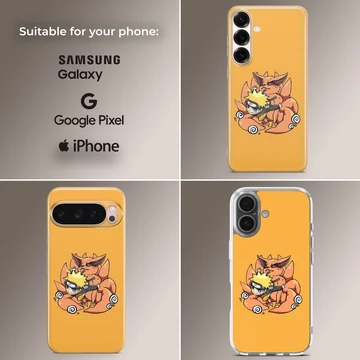 Anime N303 illustration with characters on phone case — Collage