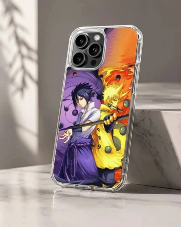 Dynamic anime characters on vibrant phone case