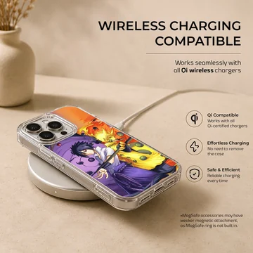 Dynamic anime characters on vibrant phone case — Charging