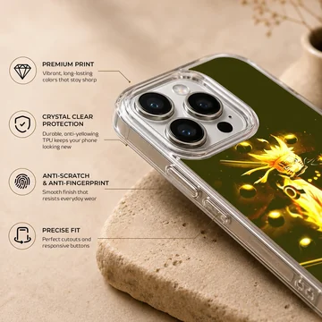 Anime character with fiery aura phone case — Info
