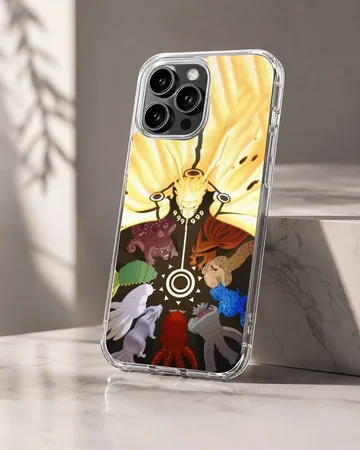 Dynamic anime heroes with symbolic elements phone case — Hero