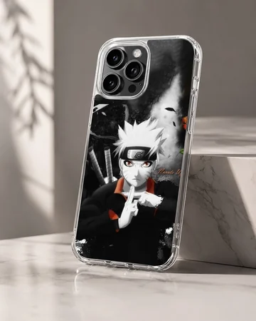 Dynamic anime illustration on phone case — Hero