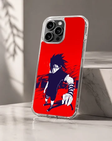 Phone case with anime hero on bold red background. — Hero