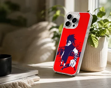 Phone case with anime hero on bold red background. — Lifestyle