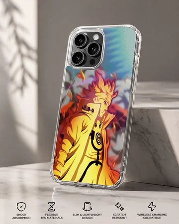 Vivid anime hero illustration on phone case with vibrant colors — Specs