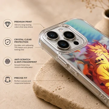 Vivid anime hero illustration on phone case with vibrant colors — Info