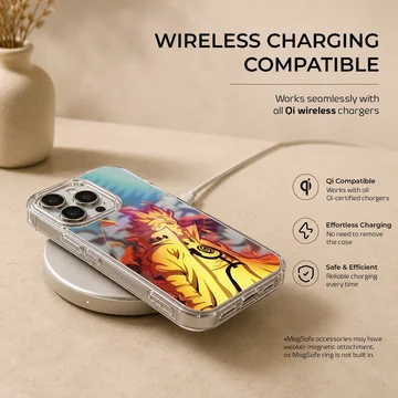 Vivid anime hero illustration on phone case with vibrant colors — Charging