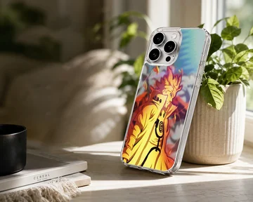 Vivid anime hero illustration on phone case with vibrant colors — Lifestyle