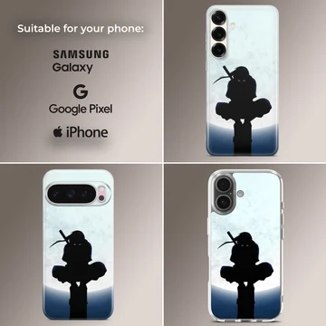 Anime N702 phone case with heroic silhouette illustration — Collage