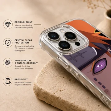 Dynamic anime hero illustration on phone case — Info