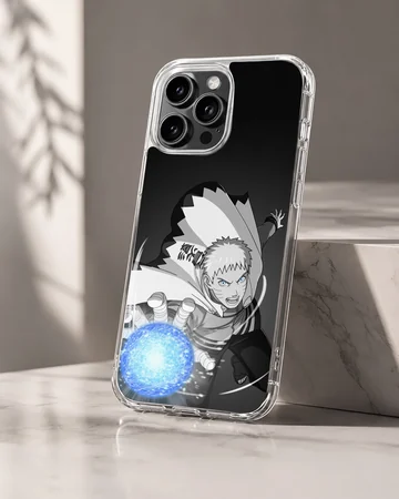 Dynamic anime hero illustration on phone case — Hero