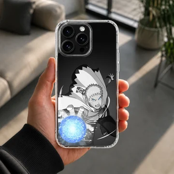 Dynamic anime hero illustration on phone case — Lifestyle