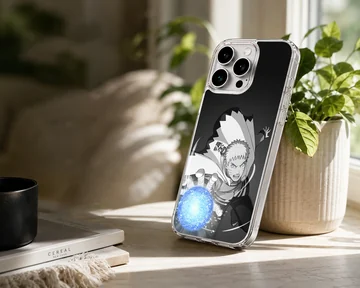Dynamic anime hero illustration on phone case — Lifestyle