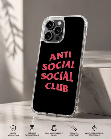 Anti Social Social Club design on phone case — Specs