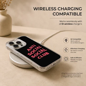 Anti Social Social Club design on phone case — Charging