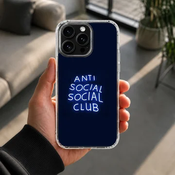 Anti Social Social Club phone case with bold typography design. — Lifestyle