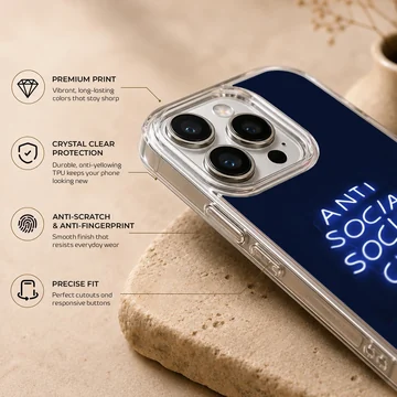 Anti Social Social Club phone case with bold typography design. — Info