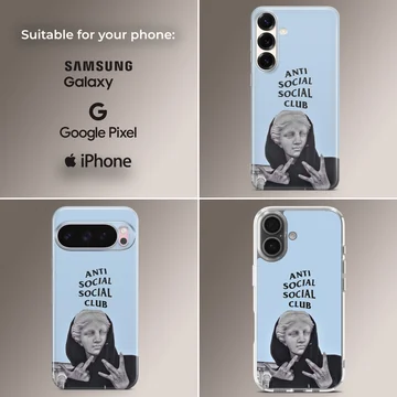 Anti Social Social Club bold typography design on phone case — Collage