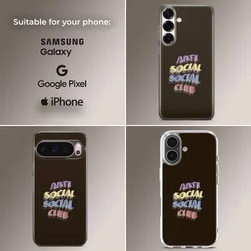 Bold Anti Social Social Club design on phone case — Collage