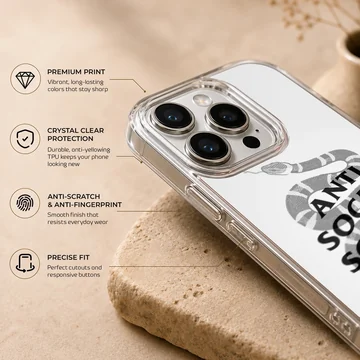 Anti Social Social Club with snake illustration phone case — Info