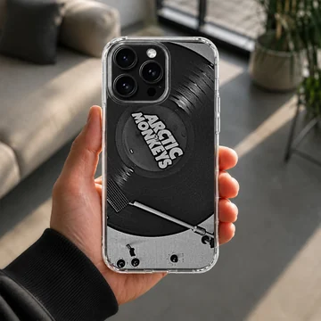 Arctic Monkeys vinyl record design phone case — Lifestyle