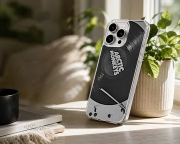Arctic Monkeys vinyl record design phone case — Lifestyle