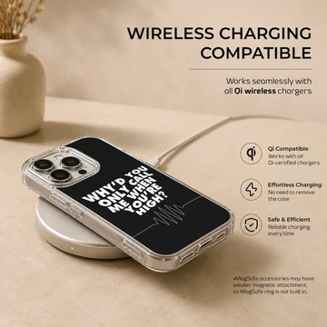 Arctic Monkeys quote in bold typography on phone case — Charging
