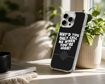 Arctic Monkeys quote in bold typography on phone case — Lifestyle