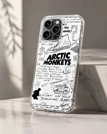 Arctic Monkeys bold typography and graffiti design phone case