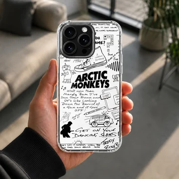 Arctic Monkeys bold typography and graffiti design phone case — Lifestyle