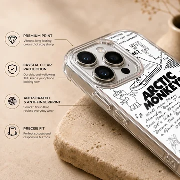 Arctic Monkeys bold typography and graffiti design phone case — Info