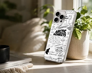 Arctic Monkeys bold typography and graffiti design phone case — Lifestyle