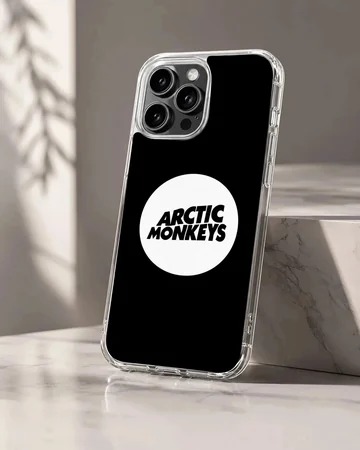 Black and white Arctic Monkeys minimalist phone case