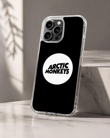 Black and white Arctic Monkeys minimalist phone case — Hero
