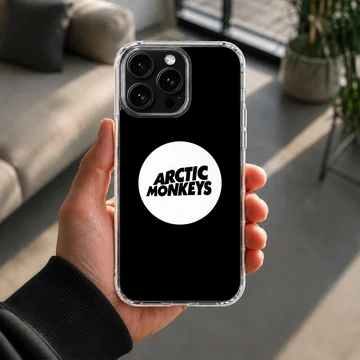 Black and white Arctic Monkeys minimalist phone case — Lifestyle