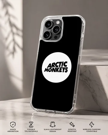 Black and white Arctic Monkeys minimalist phone case — Specs