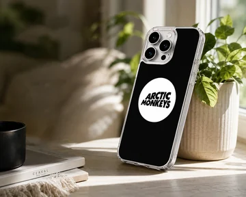 Black and white Arctic Monkeys minimalist phone case — Lifestyle