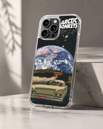 Arctic Monkeys cosmic art with car and Earth phone case