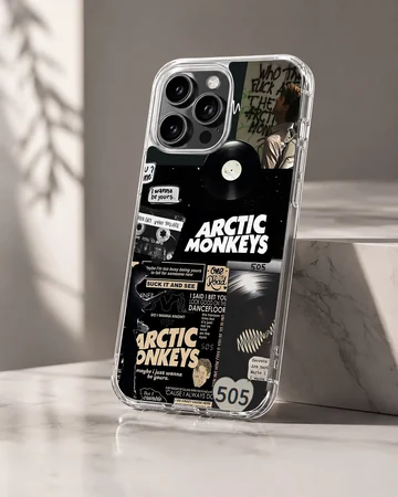 Arctic Monkeys collage art phone case design — Hero