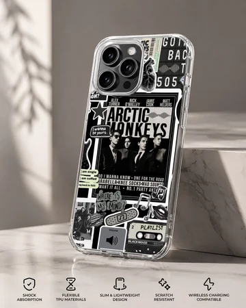 Arctic Monkeys collage design on phone case — Specs